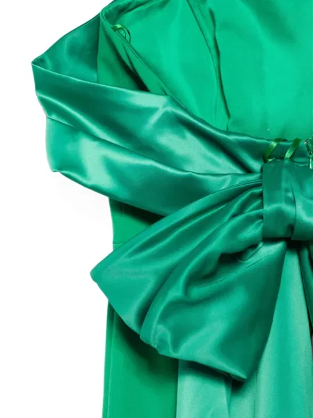 Rochie maxi Alessandro Legora cu funde fără bretele verde