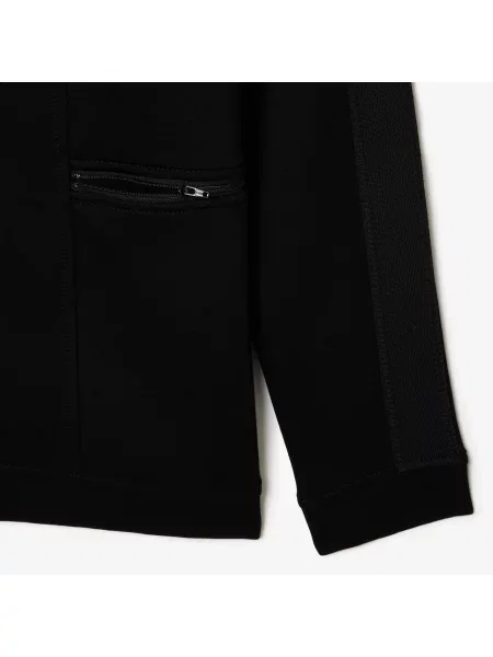 Lacoste Bluza Z Zamkiem Regular Fit czarna