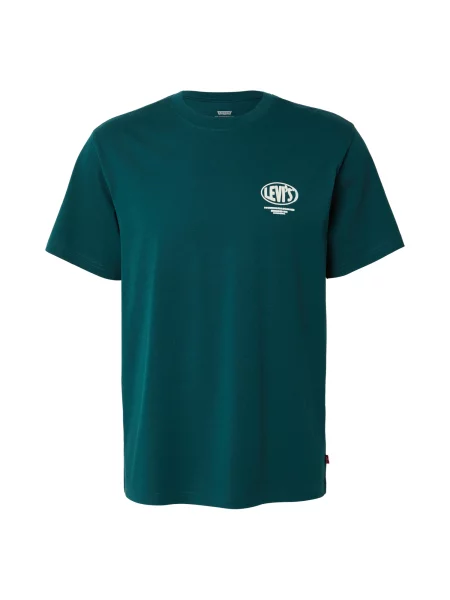 LEVI'S ® Tricou verde petrol / murdar alb