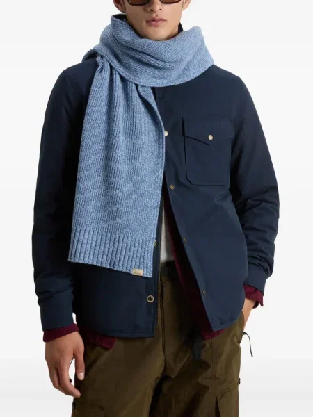 Fular Woolrich de lână albastru