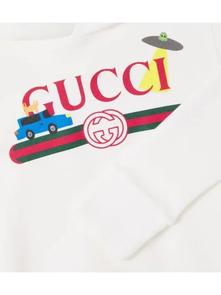 Gyerek kapucnis melegítő felső Gucci fehér