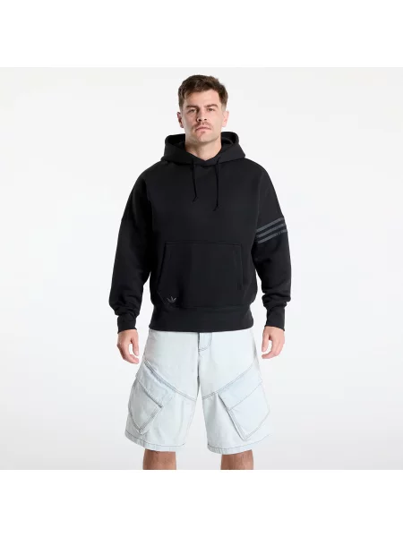 Суичър с качулка Adidas Originals с качулка с апликация черно