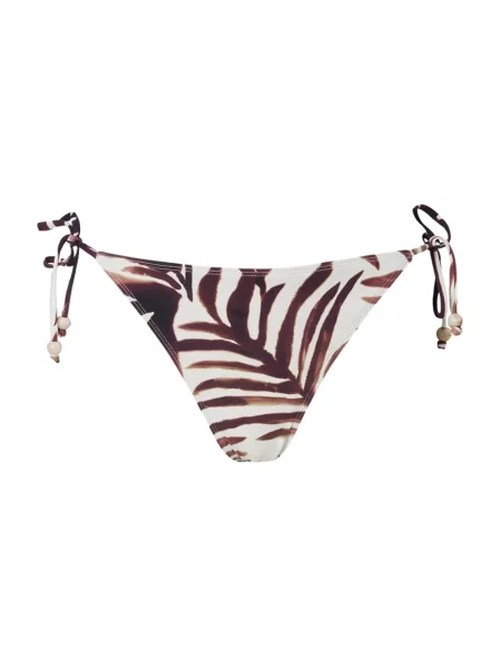 Bikini Malina wiązane z koralikami brązowe