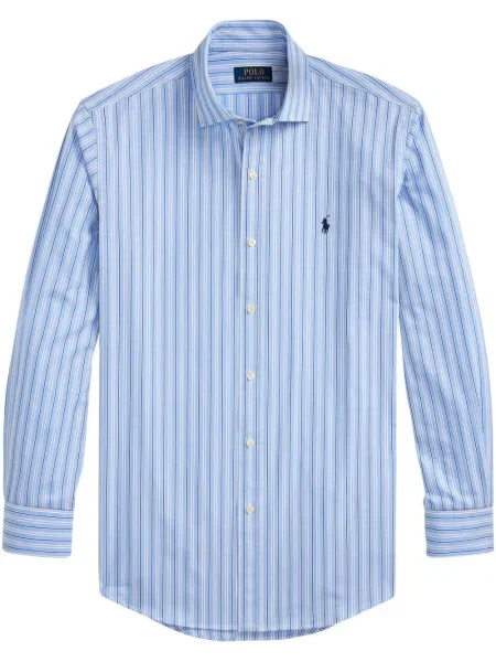 Slip de baie Polo Ralph Lauren cu broderie din piele de căprioară în carouri albastru