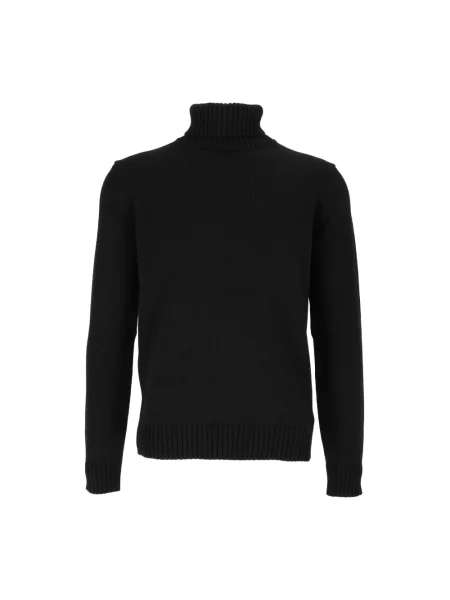 Lniany sweter z golfem Slowear czarny