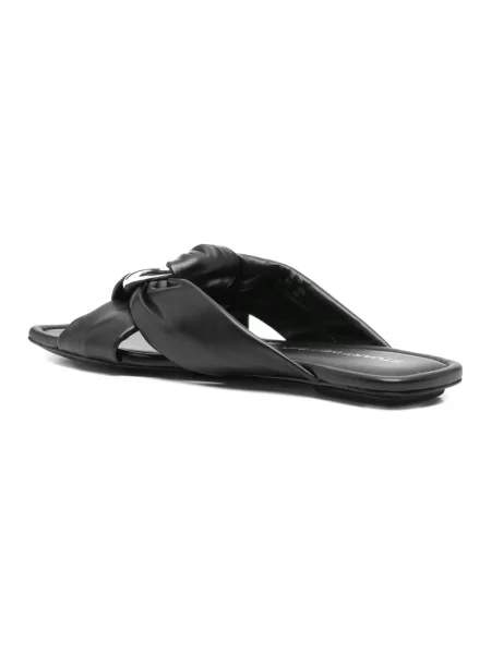 Klapki Stuart Weitzman skórzane czarne