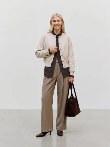 VERO MODA Geacă tricotată VMNoella ecru