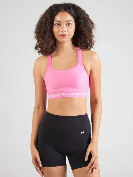 UNDER ARMOUR Športová podprsenka ružová biela