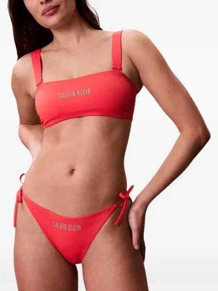 Μπικίνι Calvin Klein Jeans με σχέδιο γραβάτες ροζ