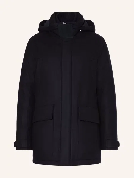 Zegna Péřová Bunda tmavě modrá