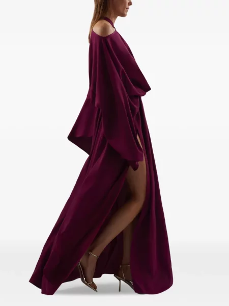 Rochie maxi Taller Marmo cu crăpătură de costum violet
