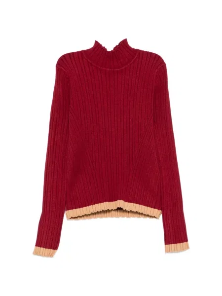 Sweter z golfem dziecięcy Twinset czerwony