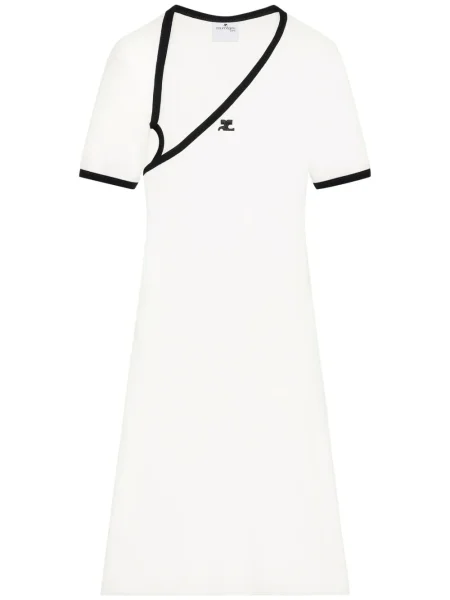 Rochie mini Courreges de costum alb