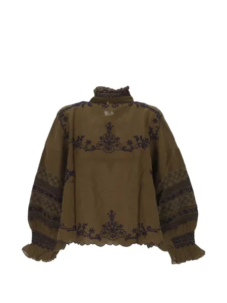 Cămașă Antik Batik cu volane verde