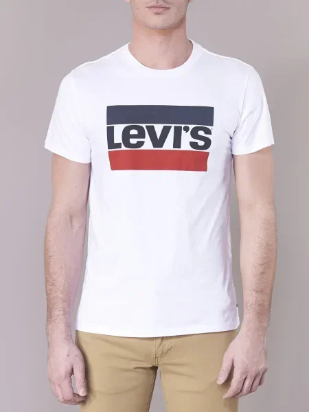 Grafikus póló Levi's® autogrammal fehér
