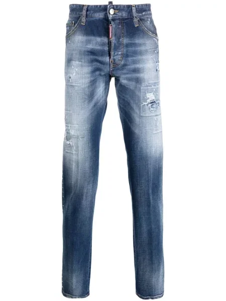 Blugi Dsquared2 zdrențuiți albastru