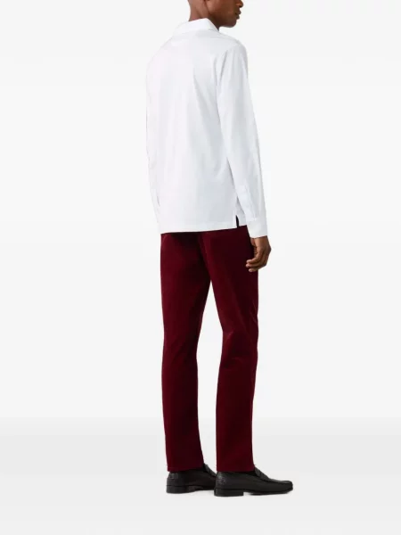 Lung tricou polo Hackett London alb