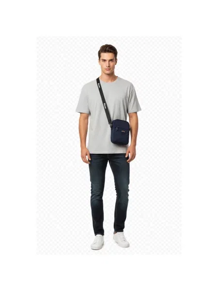 Torba crossbody Blauer skórzana niebieska