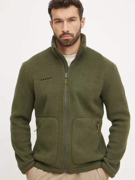 Sportska dukserica Mammut Falera bez uzorka zelena