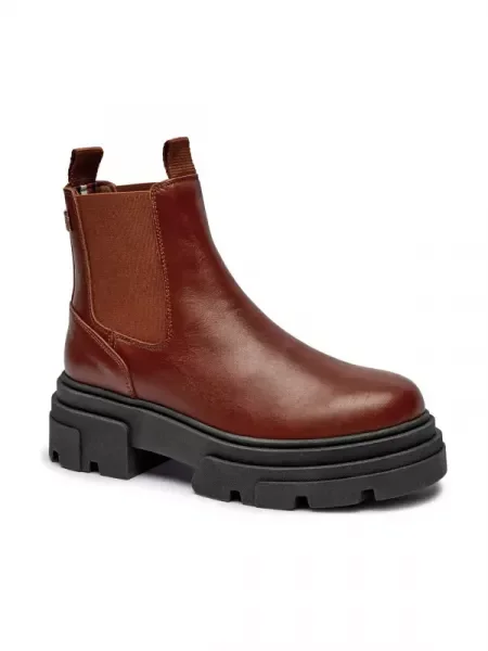 Tommy Hilfiger De piele ghete chelsea CHELSEA maro