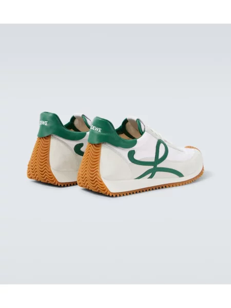 Sneakerși Loewe din piele de căprioară alb