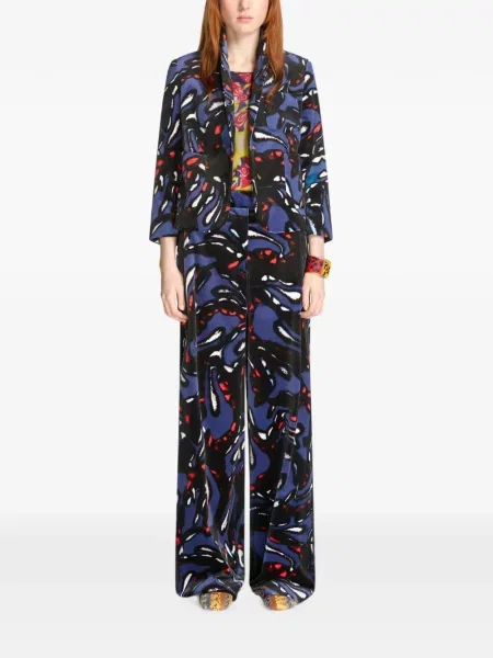 Pantaloni Dries Van Noten albastru
