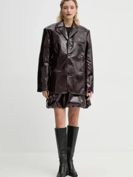 Спідниця Herskind Evans mini розкльошена бордовий