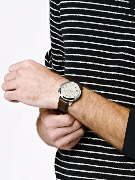 Hodinky FOSSIL Grant Dark Brown/Silver/Steel hnedá