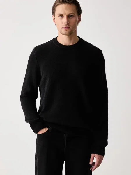 Marc O'Polo pulover pentru bărbați cu lână negru