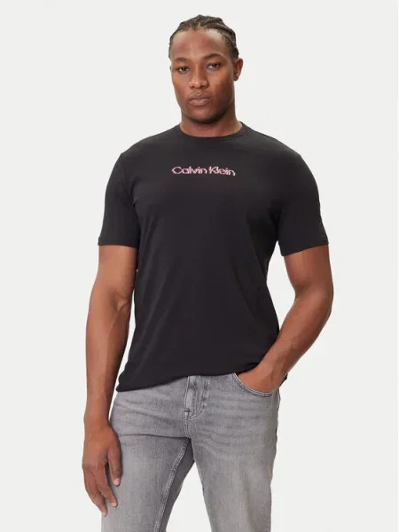 Calvin Klein Jeans Tricou Glitched Logo negru