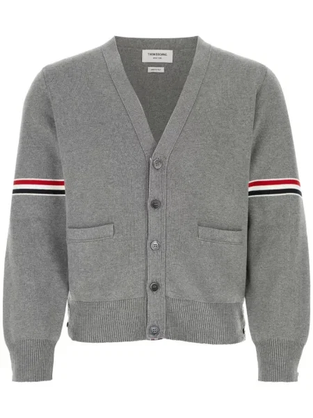 Cardigan Thom Browne cu dungi gri