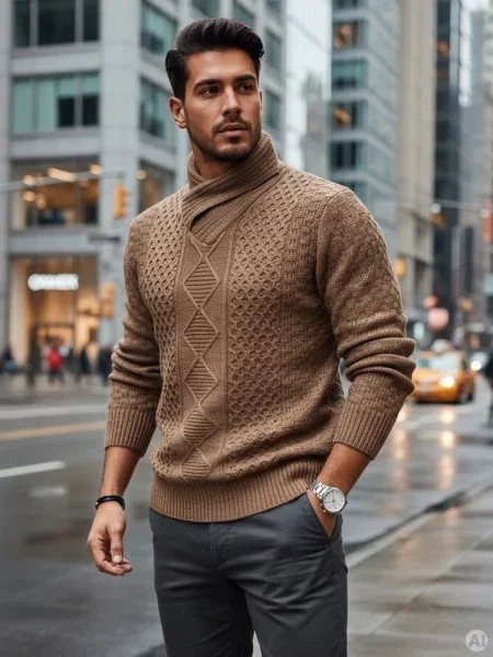 Sweter kamelowy Dstreet