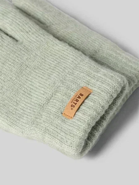 Rękawiczki z naszywką z logo model Witzia' Barts miętowe