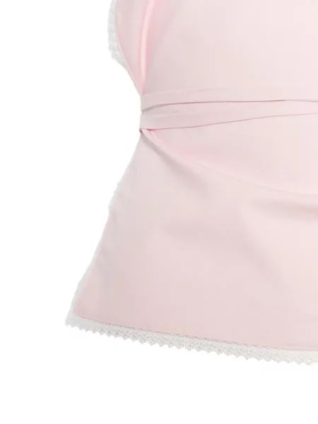 Bluzka Msgm koronkowa wiązana różowa