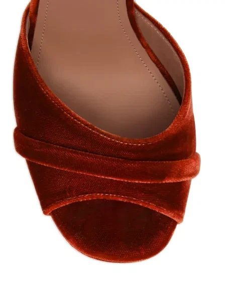 Βελούδινα σανδάλια Malone Souliers με πλατφόρμα με αγκράφα πορτοκαλί