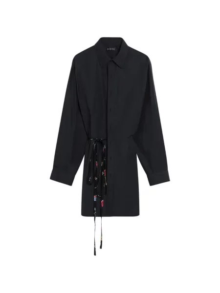 Мини рокля Balenciaga връзки черно