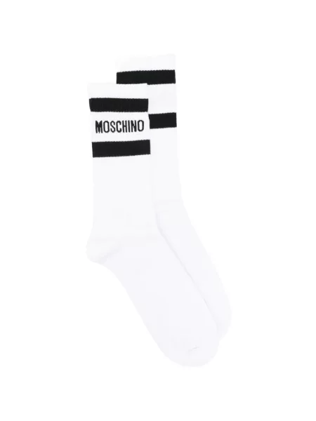 Șosete Moschino cu autograf alb