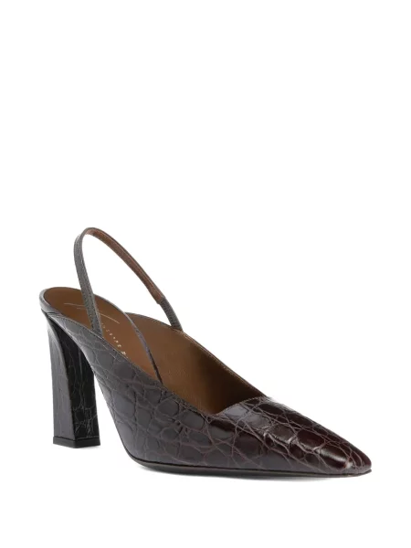 Pantofi cu toc Giuseppe Zanotti slingback maro