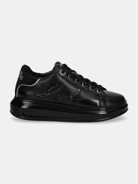 Karl Lagerfeld sneakersy skórzane KAPRI czarny
