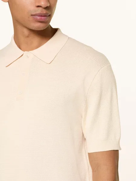 Paul Dzianinowa Koszulka Polo weiss