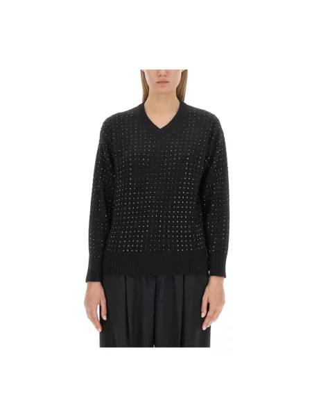 Sweter Sportmax wełniany czarny
