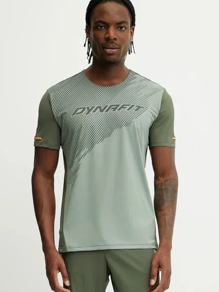Dynafit tricou sport Alpine cu imprimeu verde