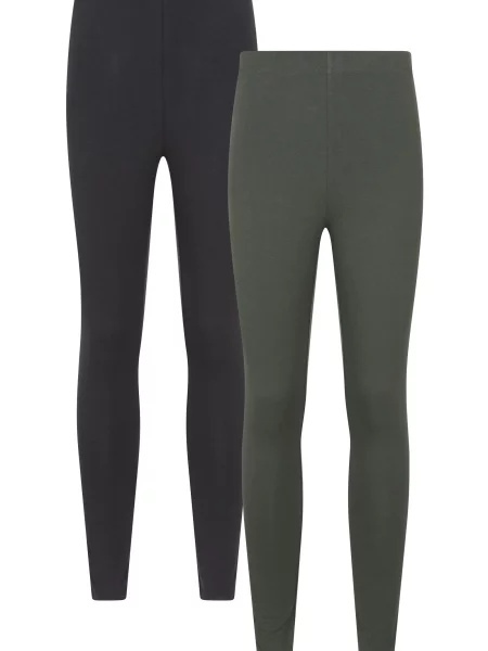 Legginsy z mieszanki bawełny Multipack Black czarne