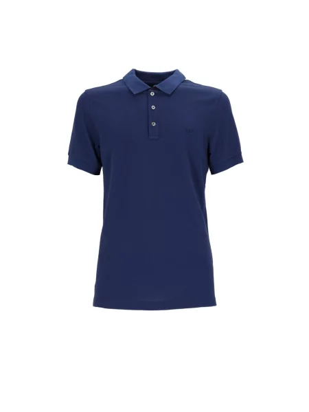 Koszulka polo Fay z kołnierzem niebieska