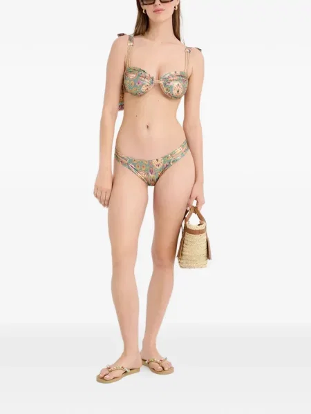 Bikini Del Maar cu volane verde