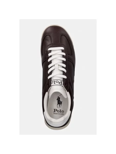 Sneakersy Polo Ralph Lauren skórzane brązowe