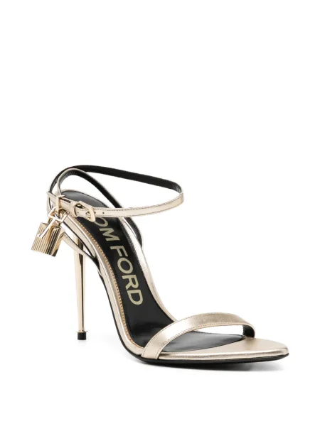 Sandale Tom Ford din piele auriu
