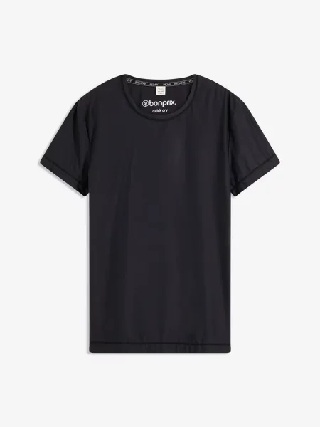 Bardzo miękki T-shirt funkcyjny szybkoschnący czarna