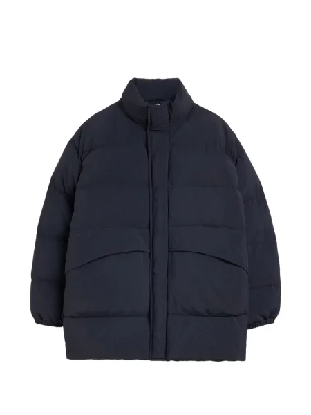 Matlasat palton Jil Sander albastru