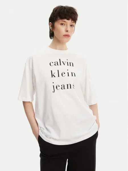 Krátke tričko Calvin Klein biela